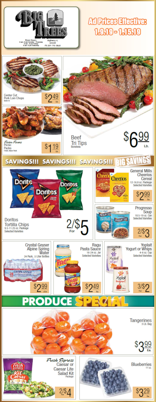 Big Trees Market Weekly Ad & Grocery Specials Through January 15th