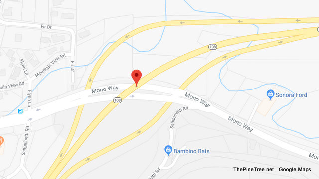 Traffic Update…..Overturned Pickup vs Bus Collision Near Hwy 108 & Lower Mono