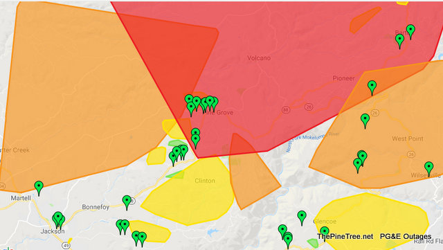 Hwy 88 Grid Struggling Today as 14,031 Without Power in Our Area