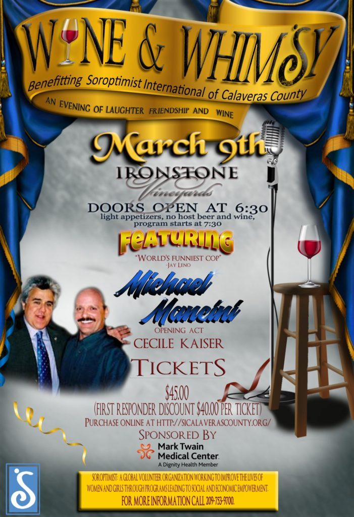 Comedian Michael Mancini to Headline at Wine and Whimsy on March 9th, 2019