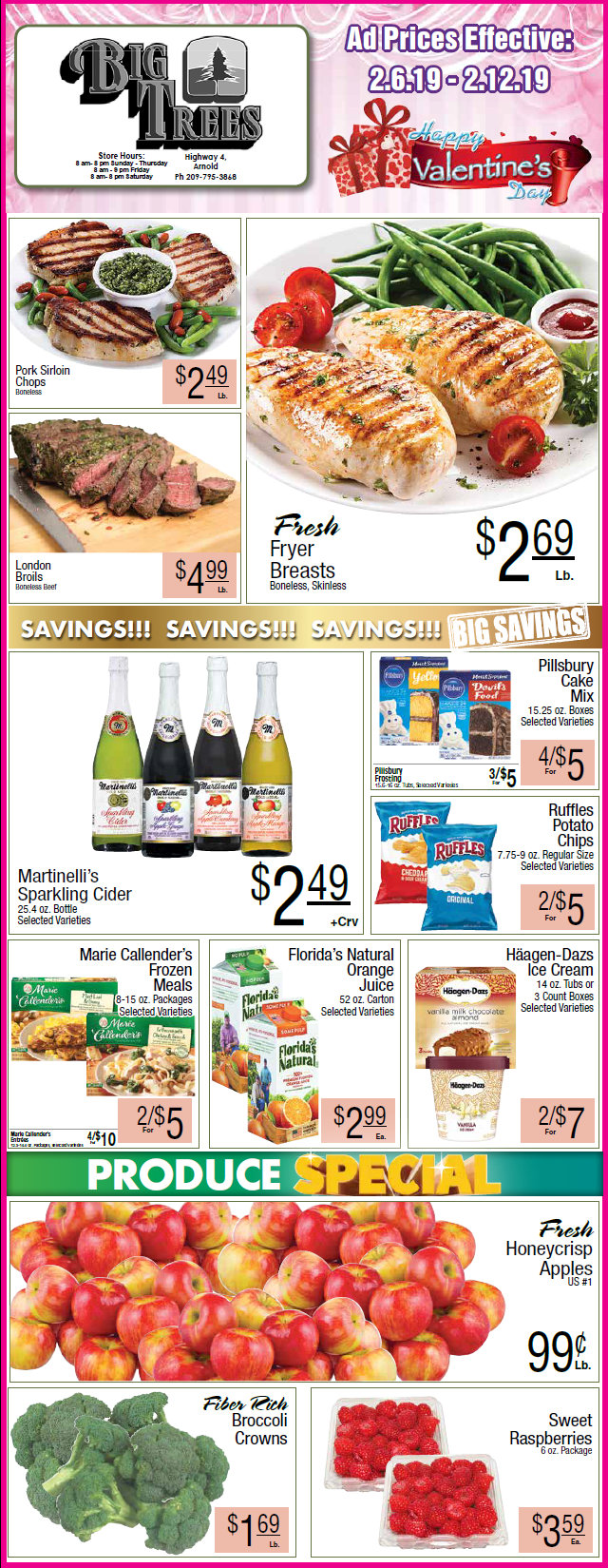 Big Trees Market Weekly Ad & Grocery Specials Through February 12th