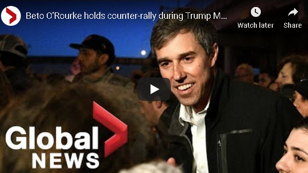 Beto O’Rourke Holds Counter Rally During Trump El Paso Texas Rally