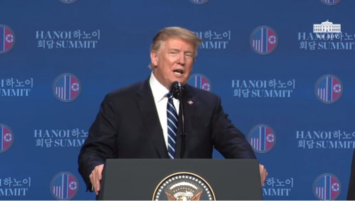 President Trump in Press Conference After No Deal North Korea Summit in Hanoi, Vietnam