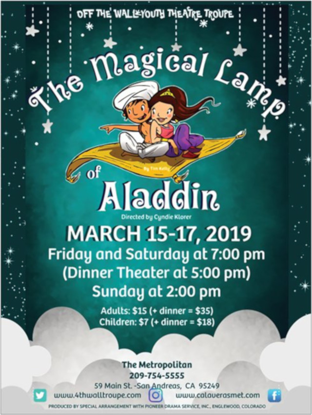 The Magical Lamp of Aladdin / Youth Theatre March 15 – 17