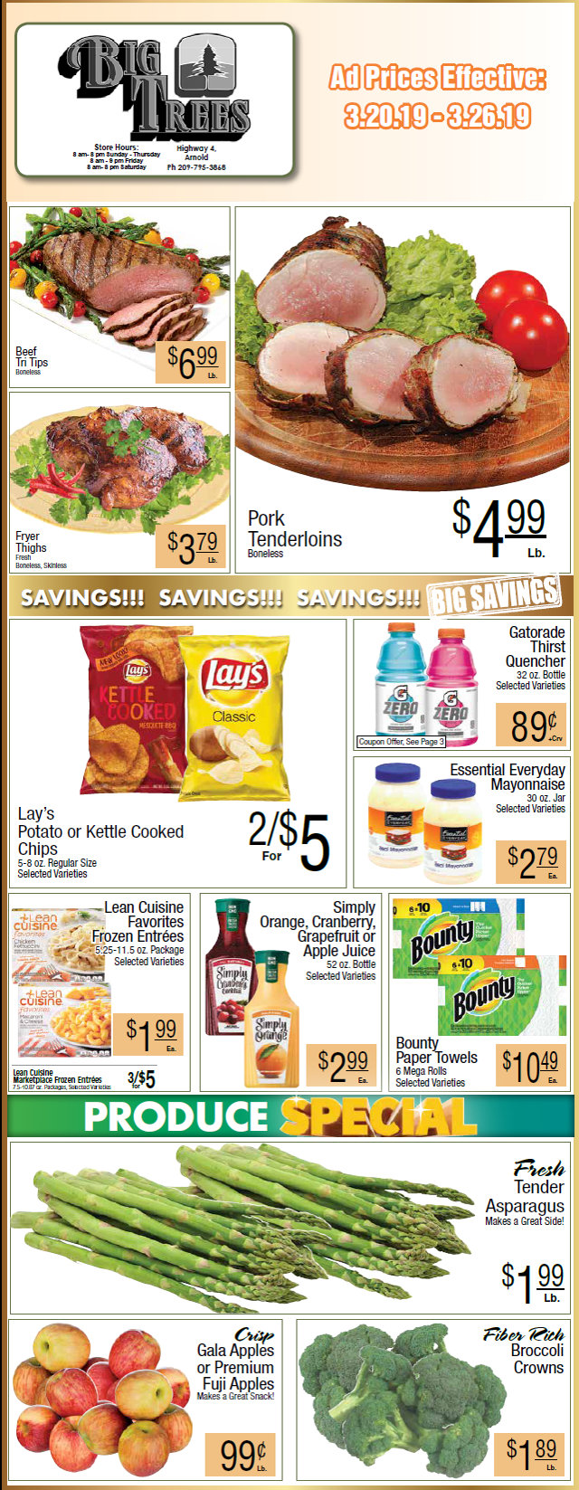 Big Trees Market Weekly Ad & Grocery Specials Through March 26th