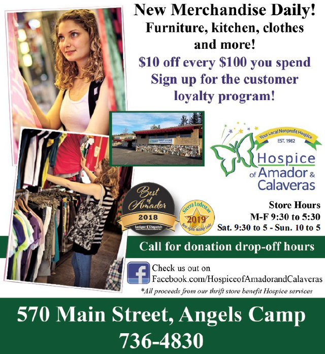Great Deals for a Great Cause at Hospice of Amador & Calaveras Thrift Stores