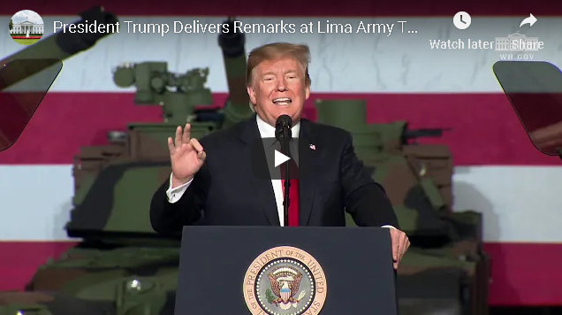 President Trump at Lima Army Tank Plant, Including Comments on John McCain & More