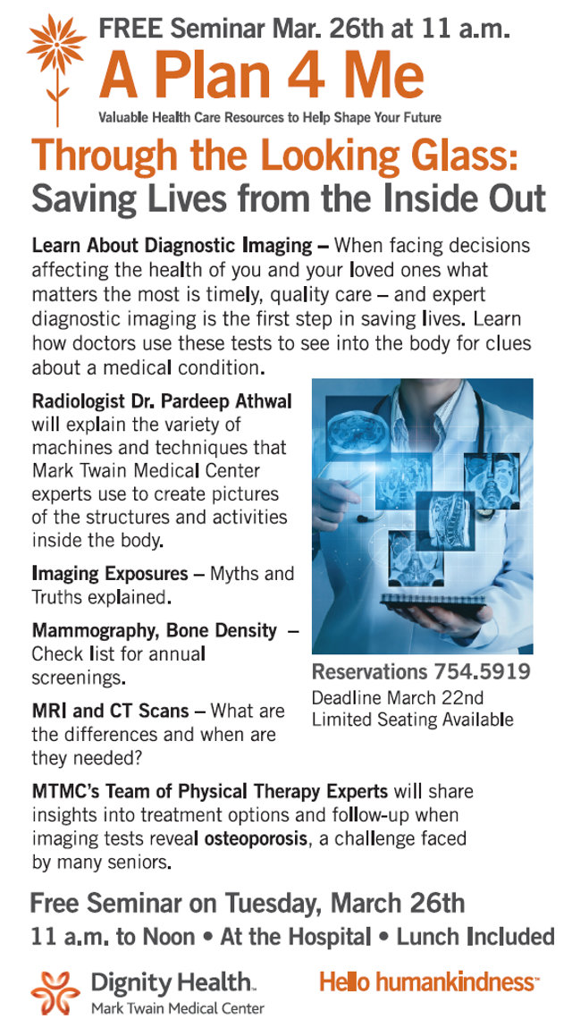 A Plan 4 Me Free Seminar on Diagnostic Imaging March 26th