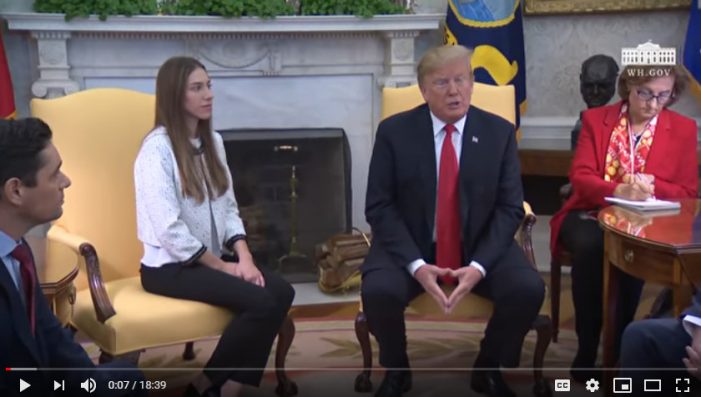 President Trump and First Lady Fabiana Rosales of the Bolivarian Republic of Venezuela Before Bilateral Meeting