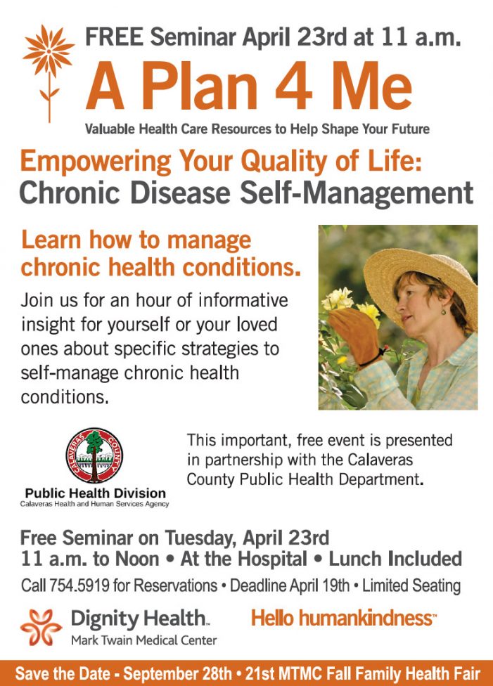 Chronic Disease Self-Management was Focus of “A Plan 4 Me” Free Health Seminar on April 23rd (Replay Below)