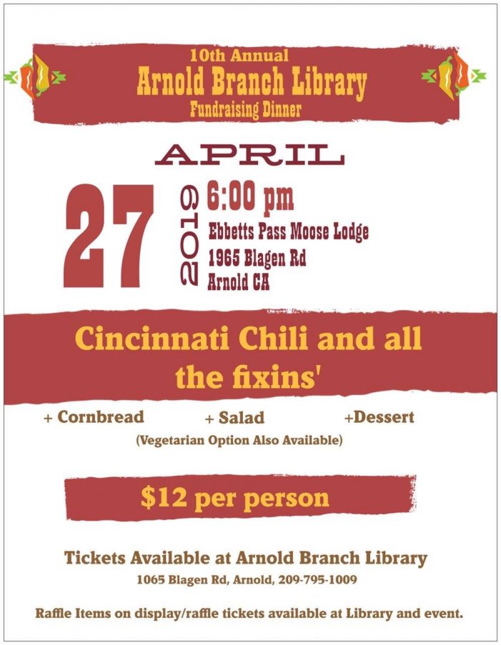 Don’t Miss the 10th Annual Arnold Library FUNdraising Dinner!