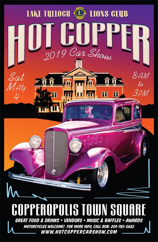 The 2019 Hot Copper Car Show is May 4th