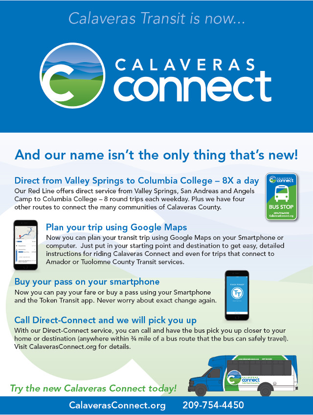 Calaveras Transit is Now…”Calaveras Connect” & Much More!