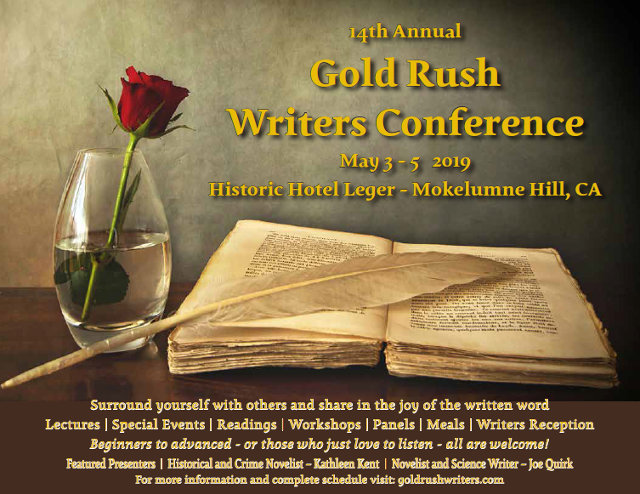 The 14th Annual Gold Rush Writers Conference at Hotel Leger  – May 3, 4, 5, 2019
