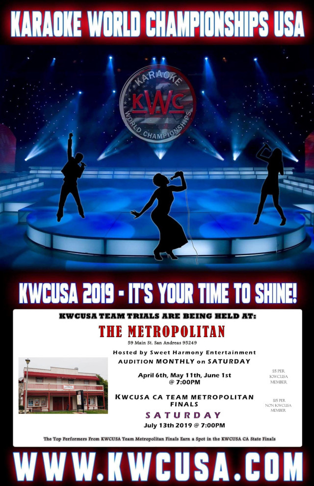 Fourth Wall Entertainment Troupe is Joining Forces with Sweet Harmony Entertainment to bring The Karaoke World Championships to The Metropolitan in San Andreas!  Qualifying Begins April 6th!