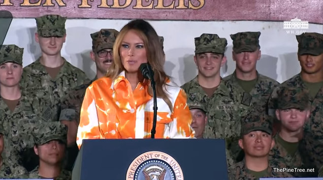 President Trump and the First Lady in Memorial Day Address to Troops Aboard the USS Wasp