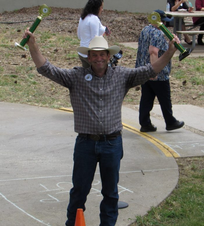 Board Chair Jack Garamendi Takes The Government Center Frog Jump