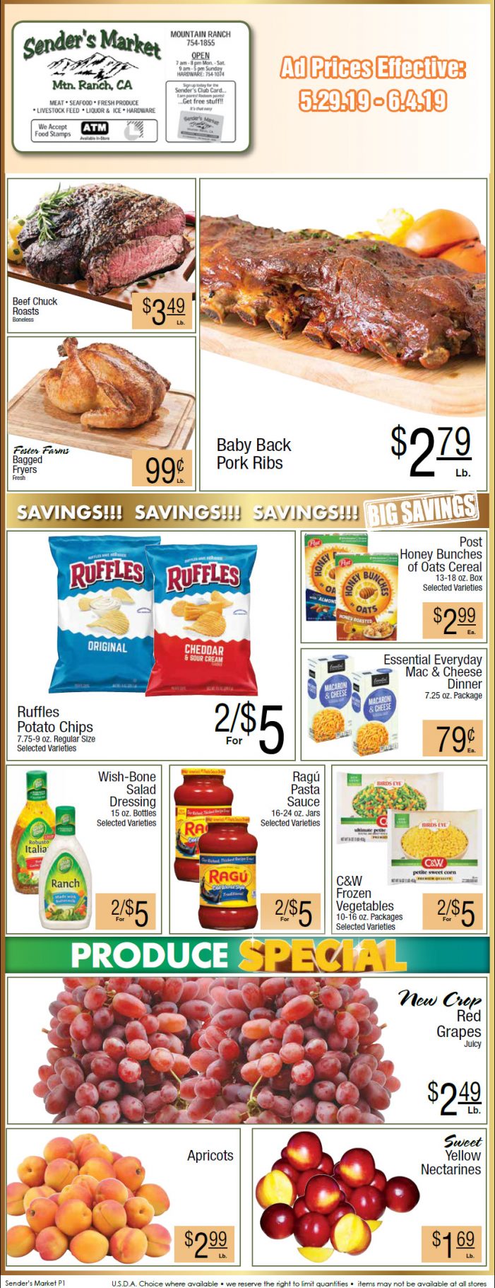 Sender’s Market Weekly Ad & Grocery Specials Through June 4