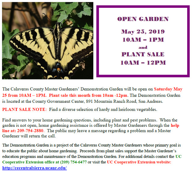 Calaveras County Master Gardeners’ Plant Sale