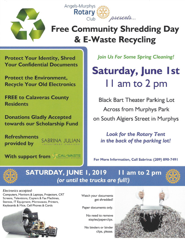 Free Community Shredding Day & E-Waste Recycling