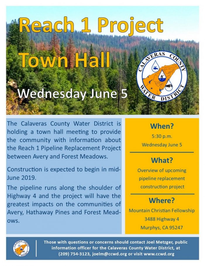 CCWD to Hold Reach 1 Pipeline Replacement Project Town Hall June 5
