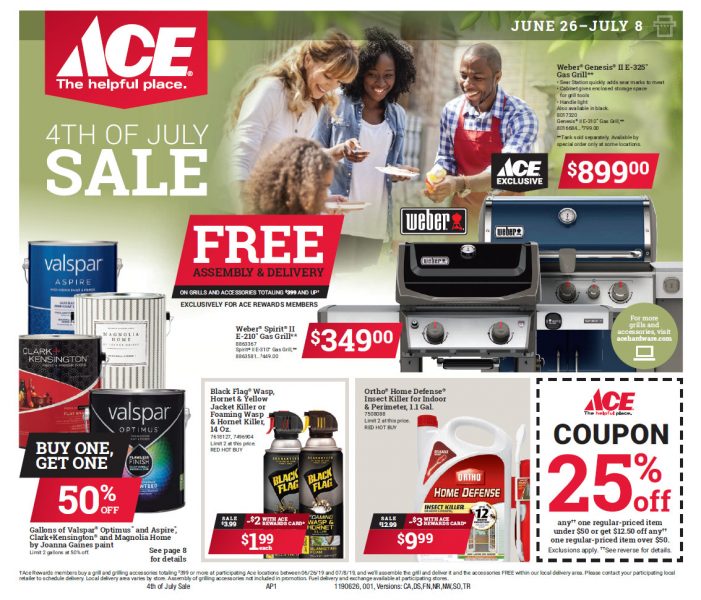 The Big Arnold Ace Home Center’s 4th of July Ad is Below!  Shop Local & Save!!