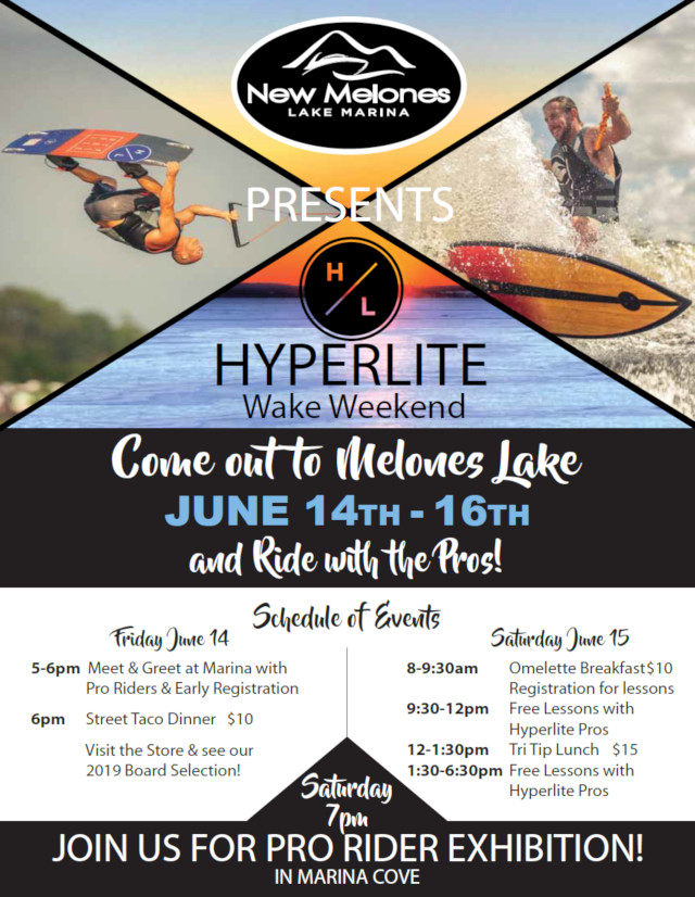 New Melones Lake Marina Presents Hyperlite Wake Weekend! June 14 – 16th