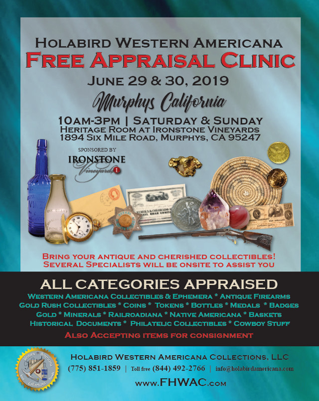 Free Appraisal Clinic This Weekend at Ironstone Vineyards