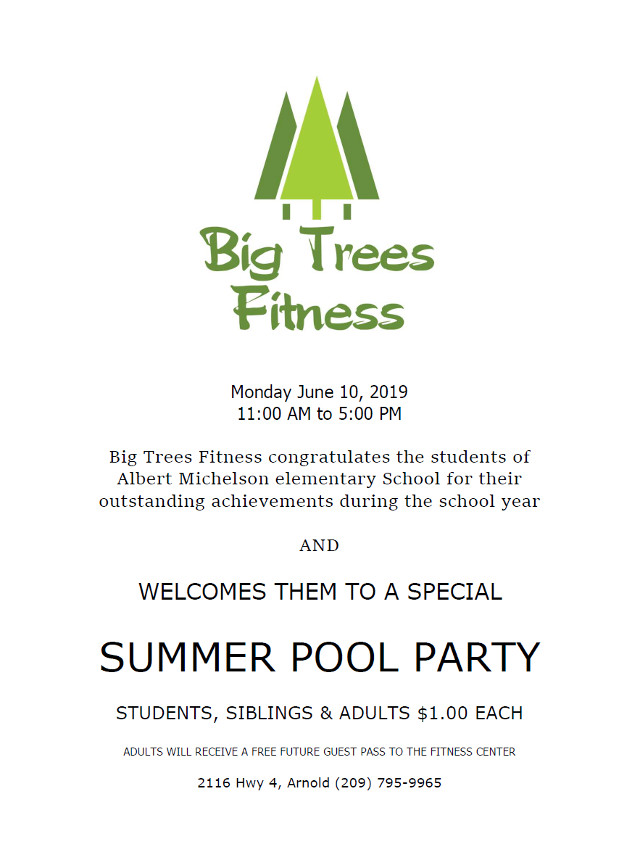 Big Trees Fitness Summer Pool Party