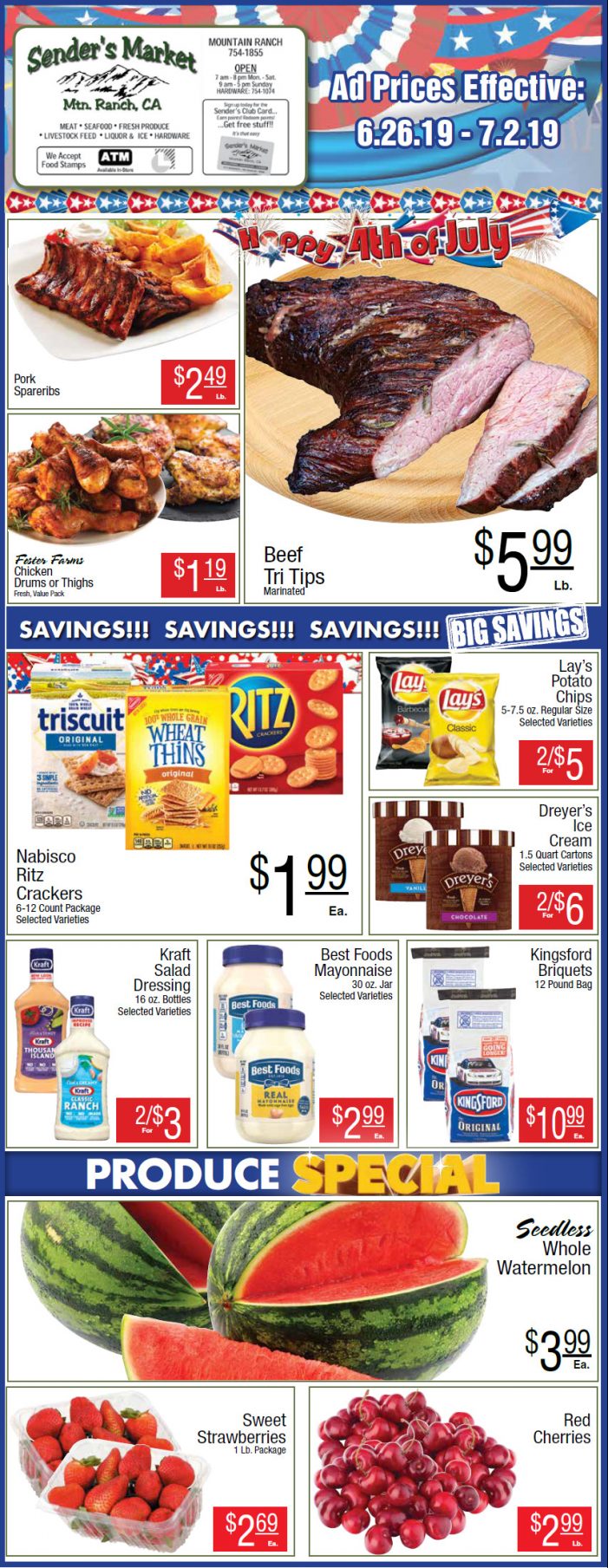 Sender’s Market Weekly Ad & Grocery Specials Through July 2nd!
