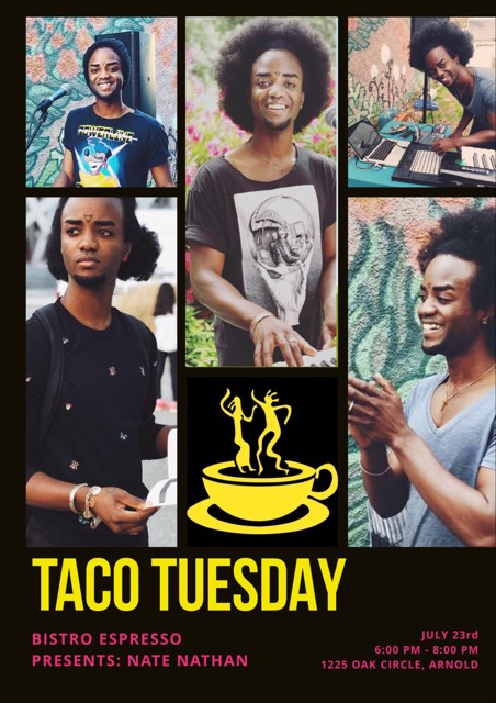 Nate Nathan Premiering New Songs Tonight at Bistro Espresso’s Taco Tuesdays