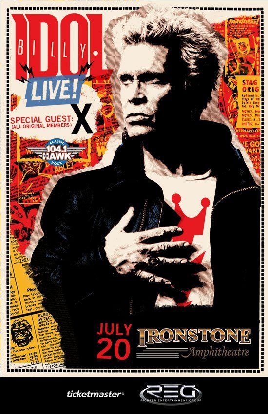 Billy Idol Bring His “Rebel Yell” & Pioneering Punk to Ironstone July 20th