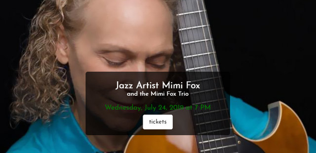 Jazz Artist Mimi Fox & The Mimi Fox Trio Tonight at the Bear Valley Music Festival