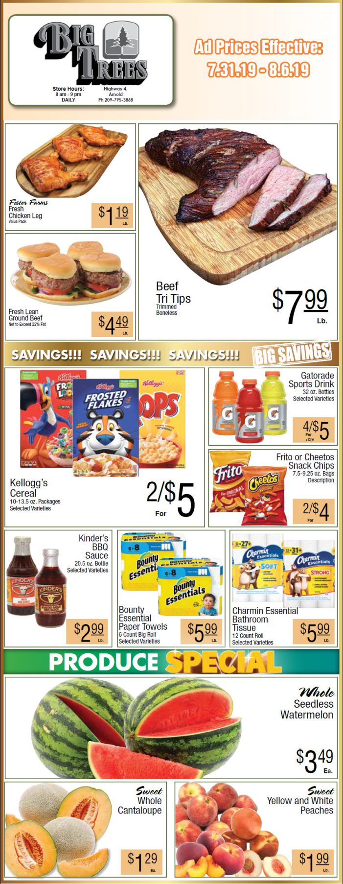 Big Trees Market Weekly Ad & Grocery Specials Through August 6th