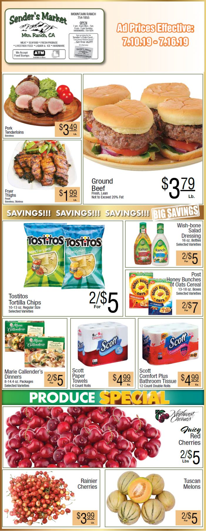 Sender’s Market Weekly Ad & Grocery Specials Through July 16th