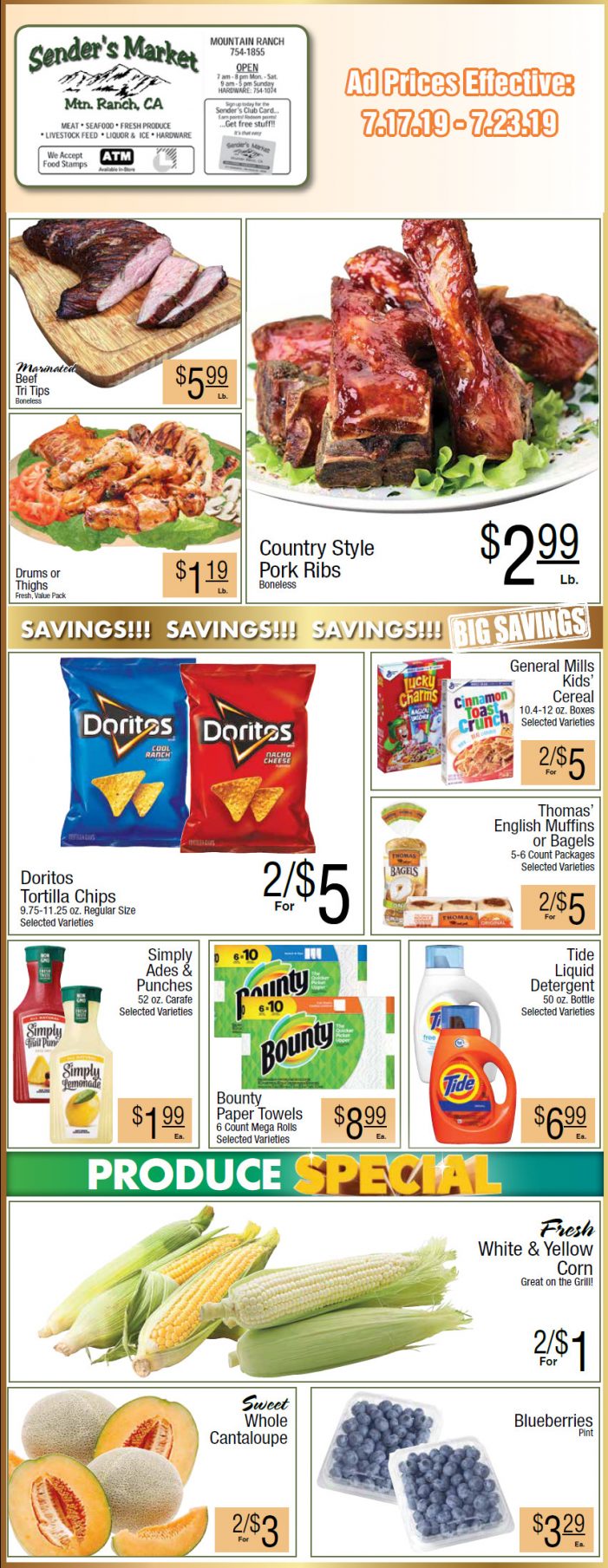 Sender’s Market Weekly Ad & Grocery Specials Through July 23