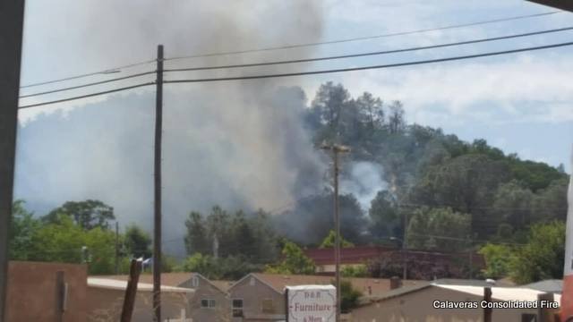 Vegetation Fire in Valley Springs Area Held to Under Four Acres