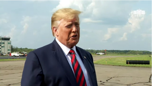 President Trump Before Air Force One Departure