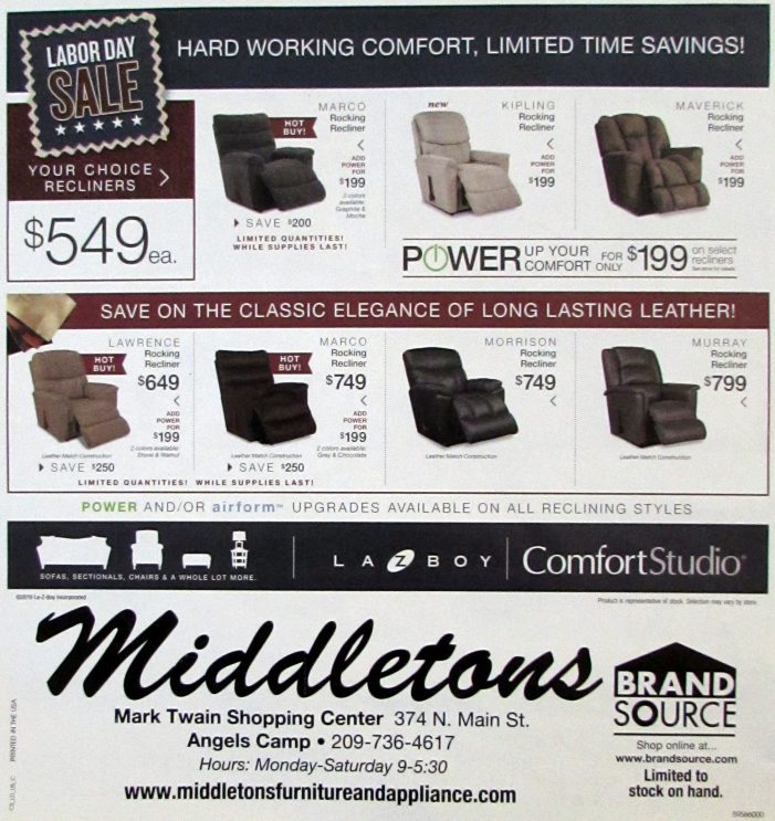 Big Lazy Boy Labor Day Comfort Studio Savings at Middleton’s Furniture & Appliances