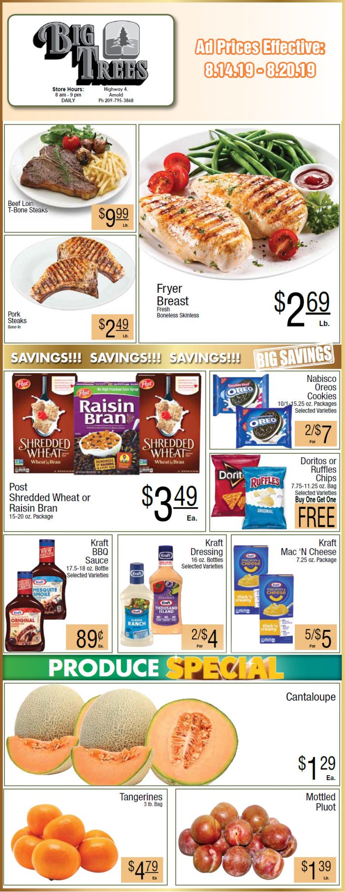 Big Trees Market Weekly Ad & Grocery Specials Through August 20