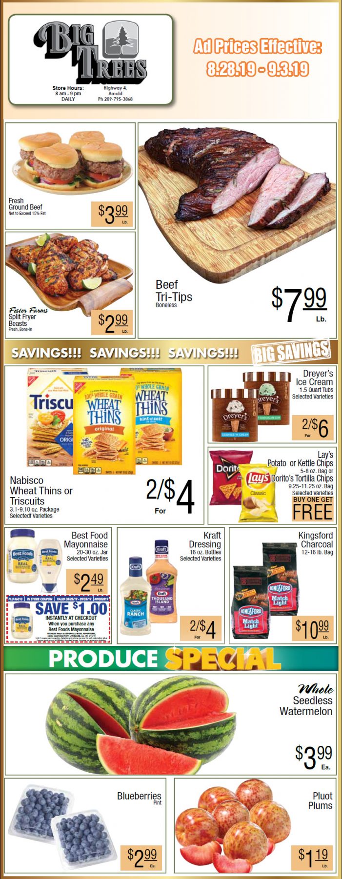 Big Trees Market Weekly Ad & Grocery Specials Through September 3rd!