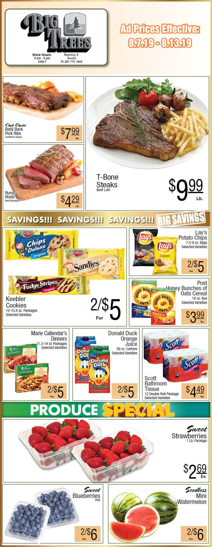 Big Trees Market Weekly Ad & Grocery Specials Through August 13th