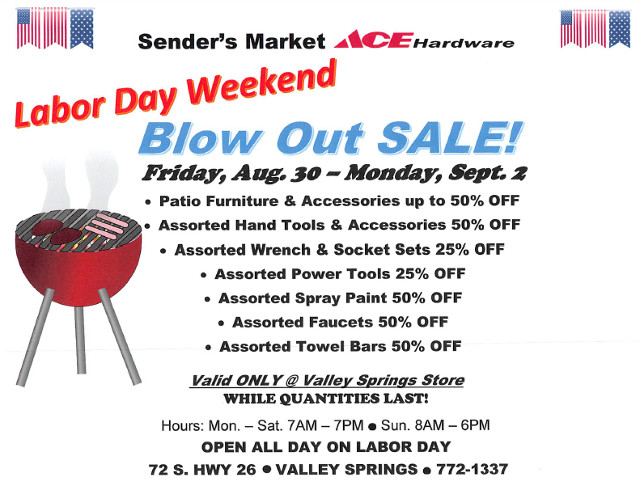 Make Sender’s Market Ace Hardware Your Labor Day Weekend Headquarters
