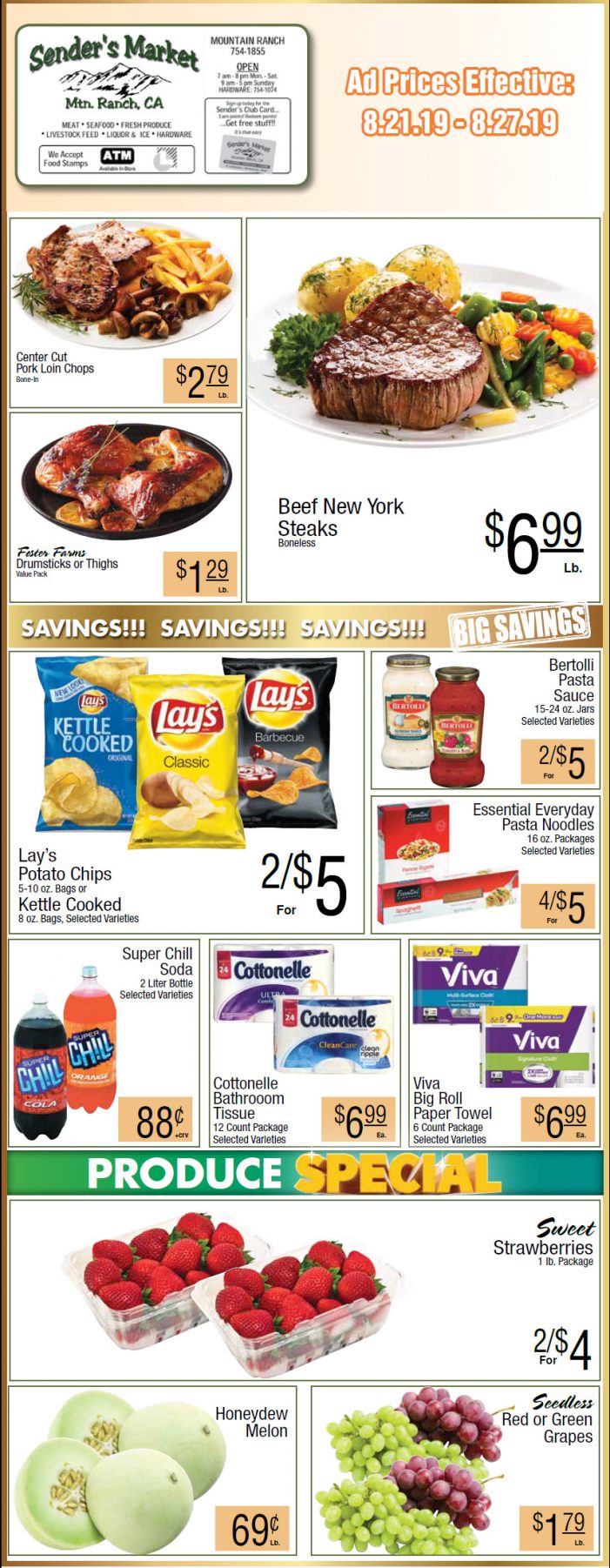 Sender’s Market Weekly Ad & Grocery Specials Through August 27th