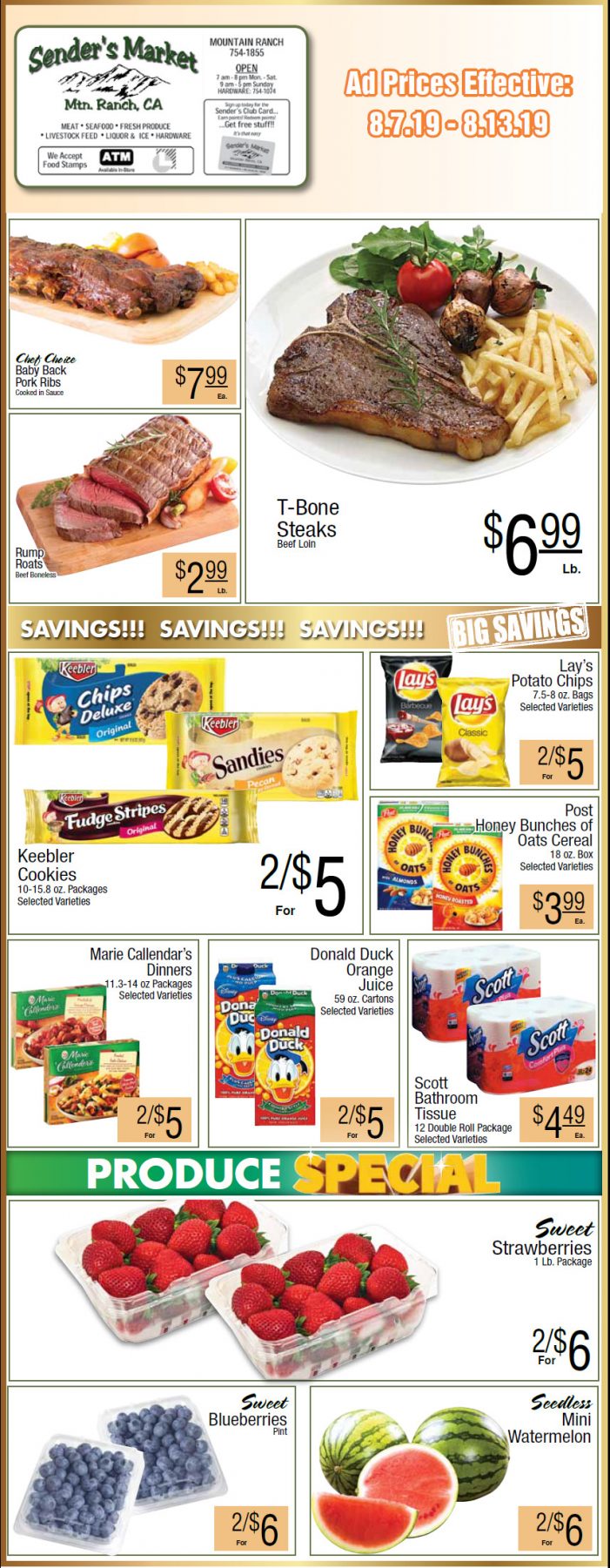 Sender’s Market Weekly Ad & Grocery Specials Through August 13