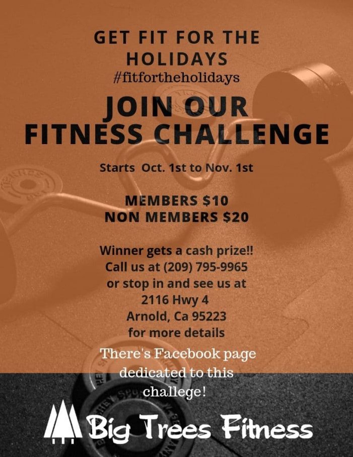 Sign Up For The Big Trees Fitness Challenge!  Get Fit For The Holidays!!