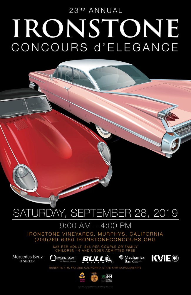 The 23rd Annual Ironstone Concours d’Elegance is September 28th