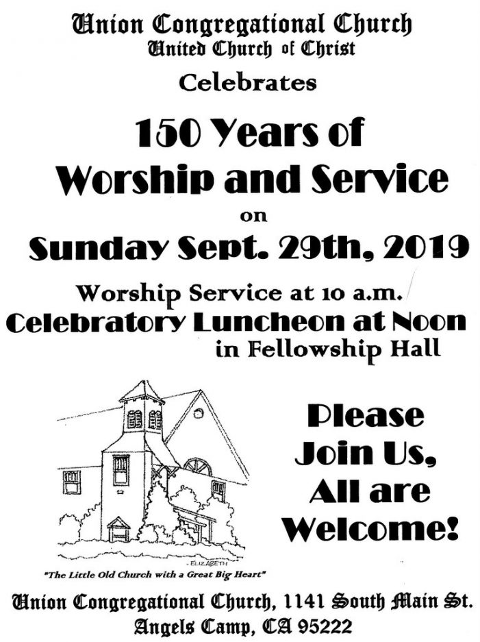 Union Congregational Church Celebrates 150th Anniversary!  Community Invited to Celebration Sunday!