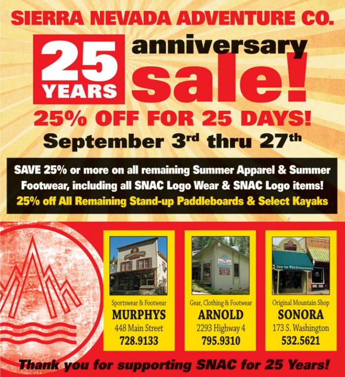 The SNAC 25th Anniversary Sale!!!  Can You Believe it’s Been 25 Years?