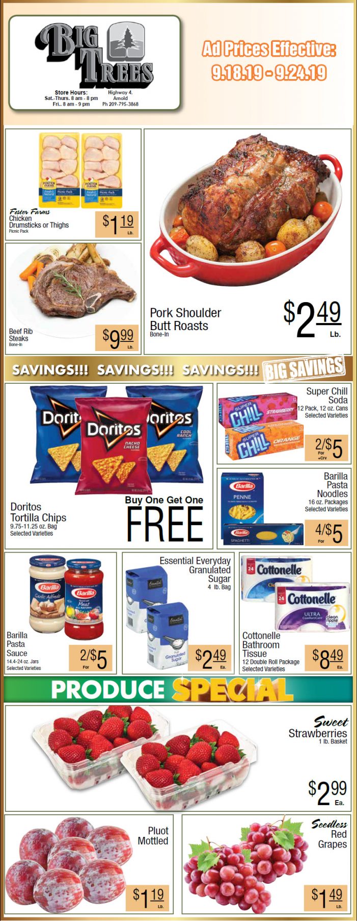 Big Trees Market Weekly Ad & Grocery Specials Through September 24th